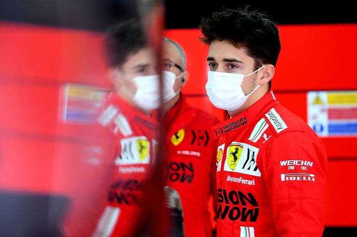 Charles Leclerc mendapatkan ritme yang mulus dengan Ferrari SF21 di sesi latihan F1 Spanyol 2021. 