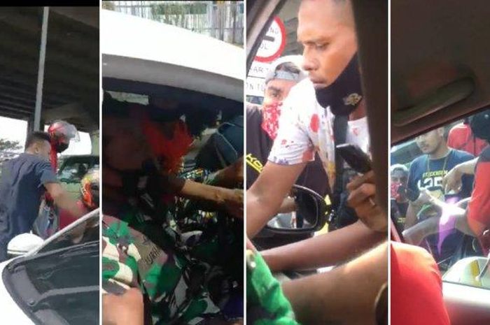 Anggota TNI yang mengemudikan Mobilio diadang sejumlah debt collector