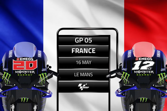 Ilustrasi kesiapan tim Monster Energy Yamaha menghadapi MotoGP Perancis (16/05/2021)