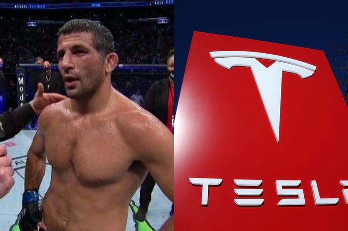 Petarung UFC asal Iran, Beneil Dariush layangkan protes ke Tesla setelah lakoni partai UFC 262, pada Minggu (16/05/2021).