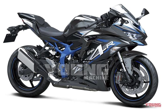 Desain photoshop Kawasaki Ninja ZX-4R, berbasis Ninja ZX-25R.