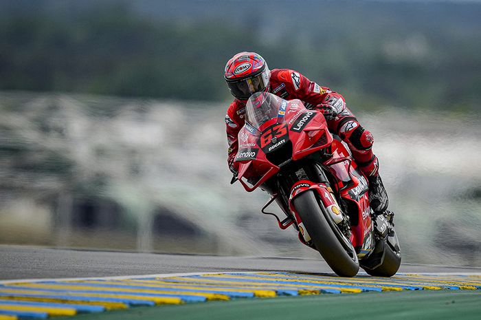 Francesco Bagnaia beri kejutan pada menit terakhir FP2 MotoGP Italia 2021. 