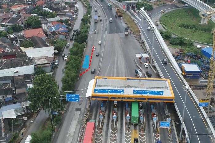 Gerbang Tol Cikunir 2 sedang dalam perbaikan