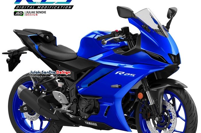 New Yamaha YZF-25 yang dimodifikasi secara digital oleh Julak Sendie Design (JSD) dengan tampilan ala YZF-R7