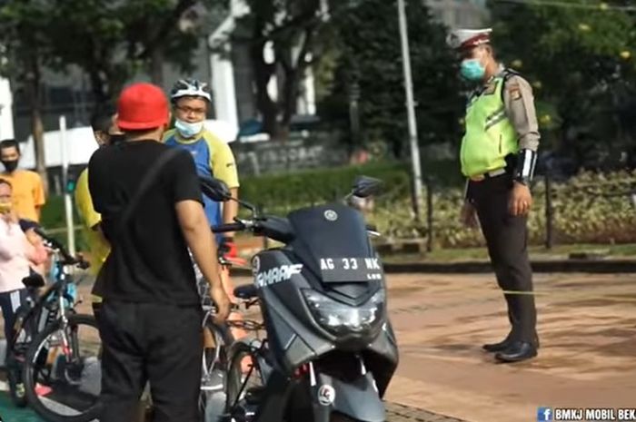 Yamaha NMAX dan Sepeda Angin (Yamancal TelMAX) hasil karya YouTuber asal trenggalek.