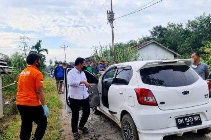 Datsun GO Panca menjadi lokasi ditemukannya jasad Marsal Harahap, wartawan yang diduga dibunuh dengan ditembak