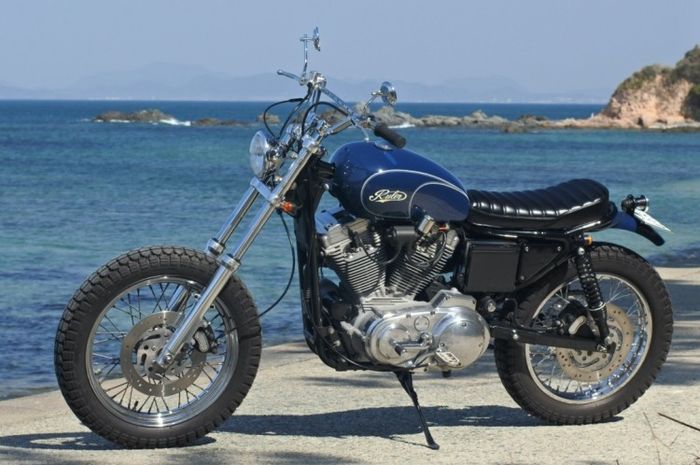 Harley-Davidson Sportster 883 bergaya scrambler