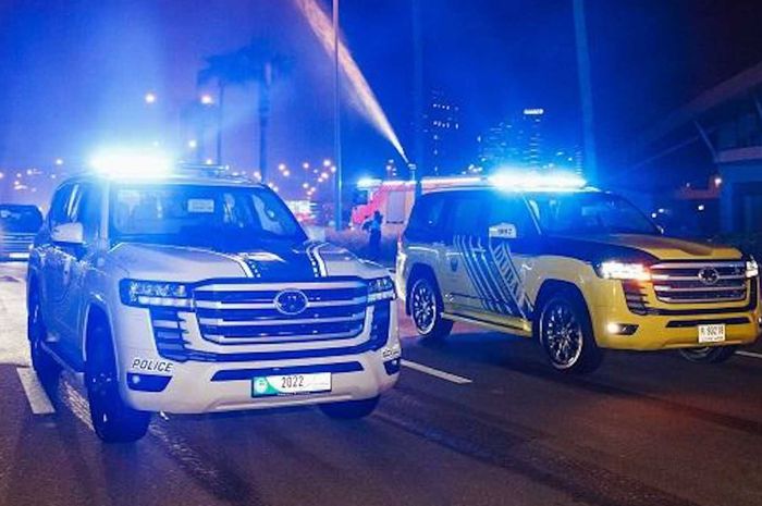 Gagah dan gaharnya Toyota Land Cruiser 300 milik Polisi Dubai.