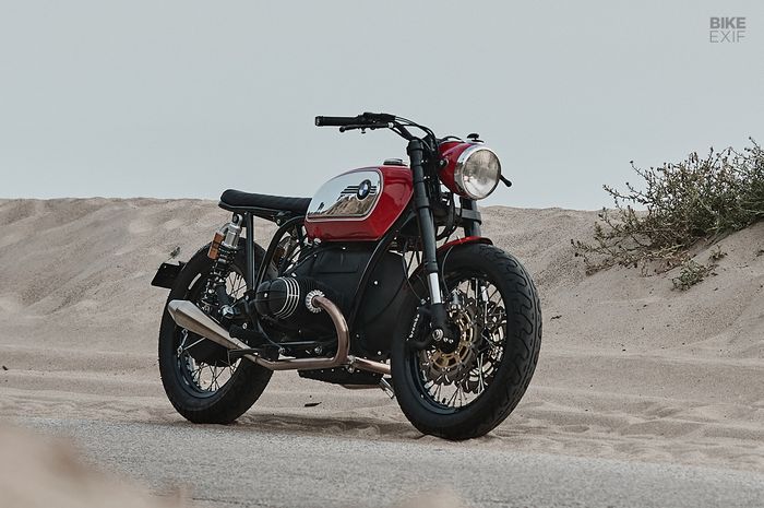 BMW R75/5 dirombak bergaya brat style 