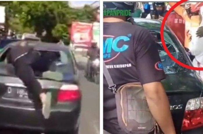 Toyota Vios dikejar-kejar warga usai terlibat tabrak lari