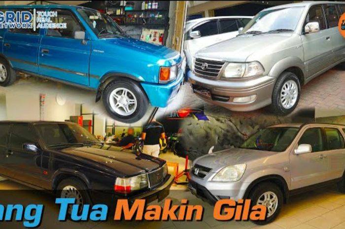 Isuzu panther kotak, Toyota Kijang Krista, Honda CR-V gen 2, sampai Volvo 960 antik di showroom Indigo Auto