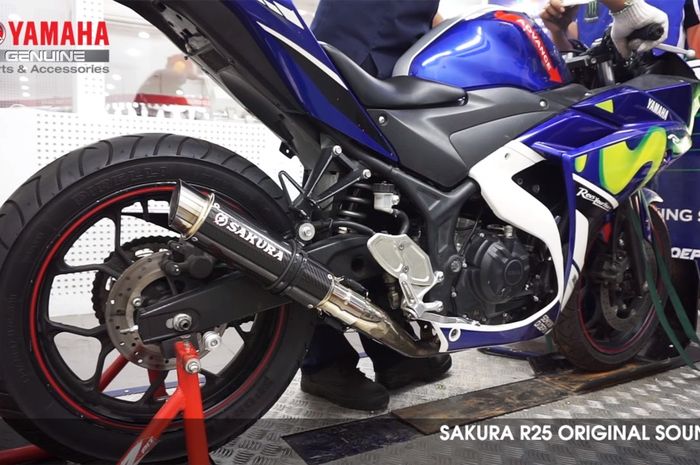 Knalpot racing Sakura untuk Yamaha R25