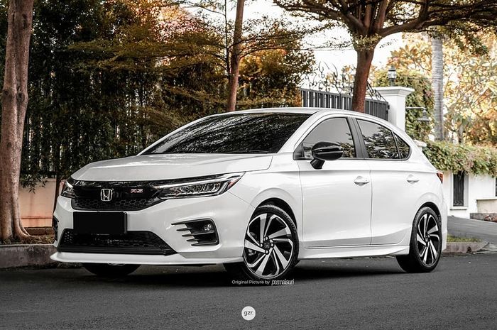 Modifikasi digital Honda City Hatchback bergaya sporty 