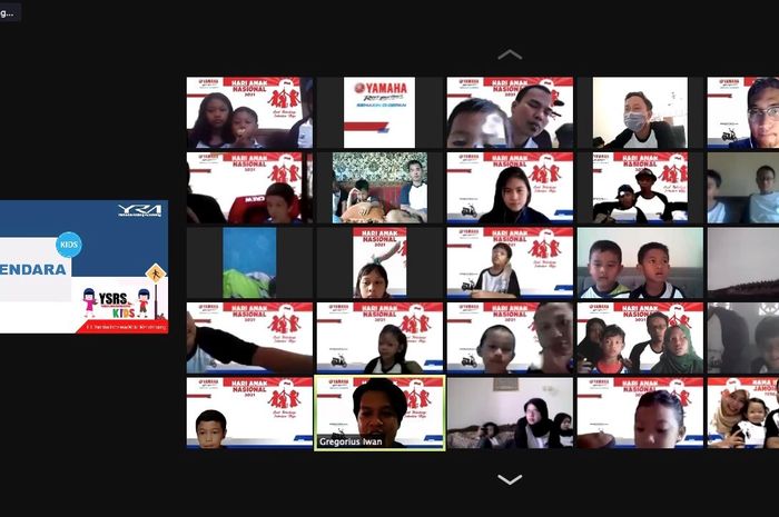 Virtual Gathering yang diadakan Yamaha dalam rangka Hari Anak Nasional 2021