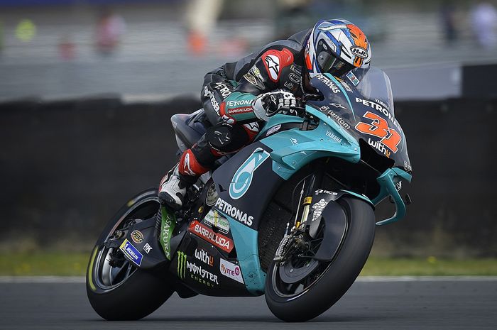 Garrett Gerloff saat memperkuat Petronas Yamaha SRT di MotoGP Belanda 2021.