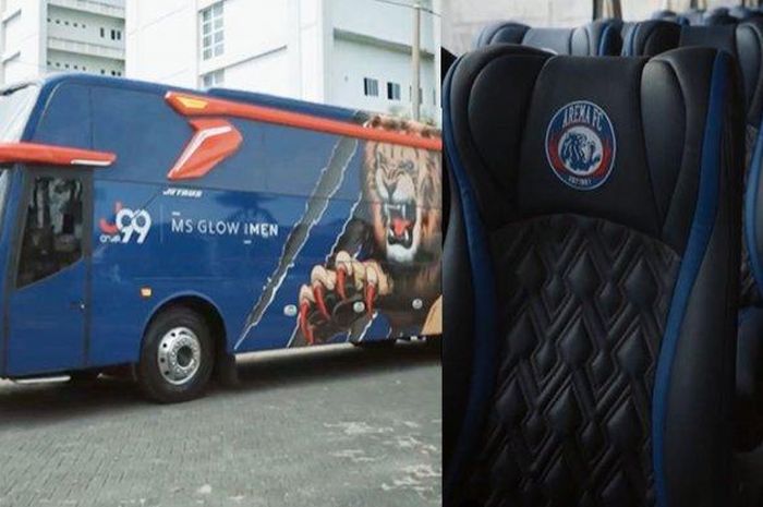 Bus baru untuk pemain dan kru tim Arema FC dari Crazy Rich Malang, Gilang Widya Pramana