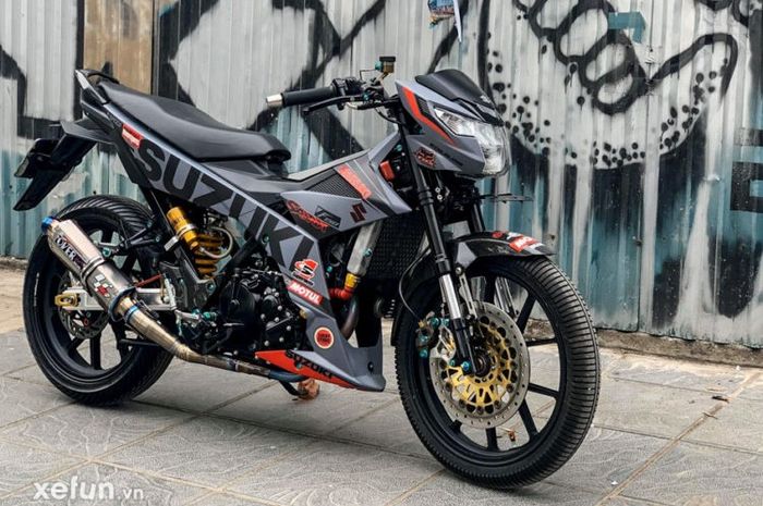 Modifikasi Istimewa Suzuki Satria F150, Pasang USD MSX 125 dan Pelek ...