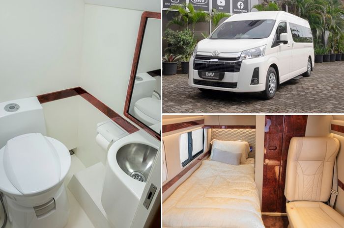 Toyota HiAce Premio Motorhome BAV ada tempat tidur dan toiletnya