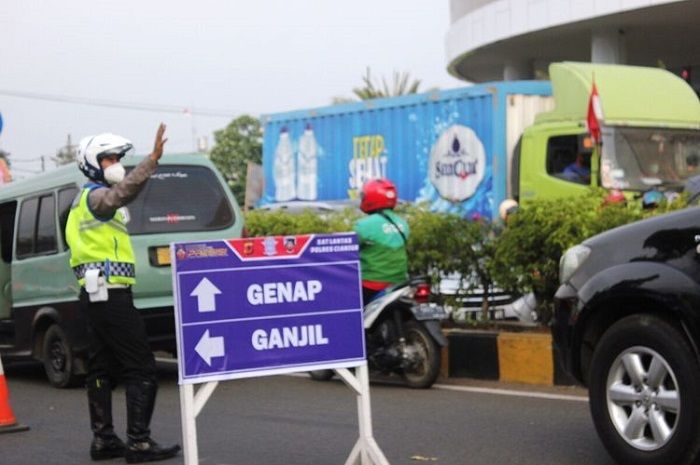 Ilustrasi titik penyakatan ganjil genap kendaraan di Jakarta
