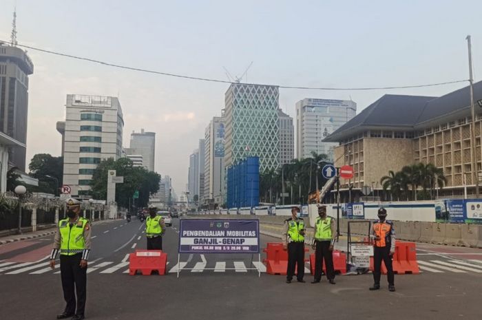 Ilustrasi penerapan ganjil genap di Jakarta