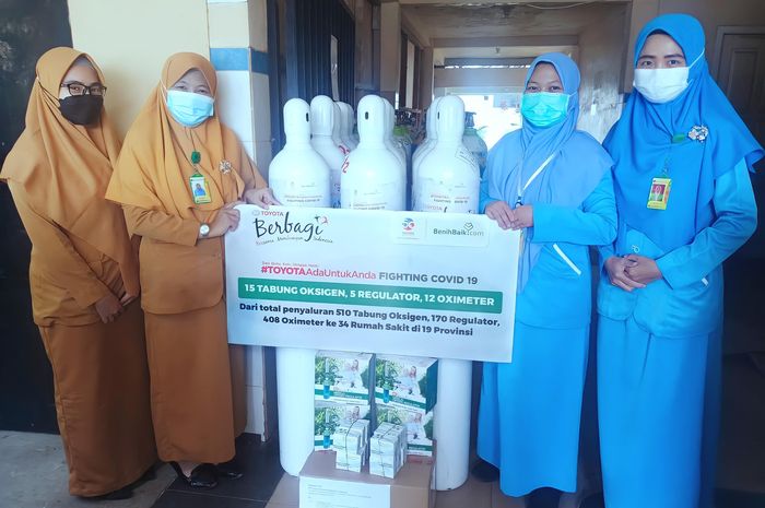 Toyota donasi ratusan tabung oksigen beserta alat medis ke puluhan rumah sakit di Indonesia