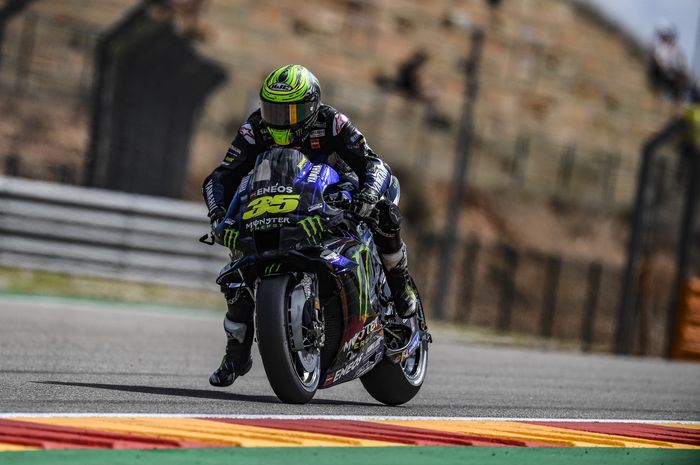 Cal Crutchlow menjadi pembalap Yamaha tercepat pada FP2 MotoGP Aragon 2021 (10/9). Ia menempati peringkat ketiga keseluruhan. 
