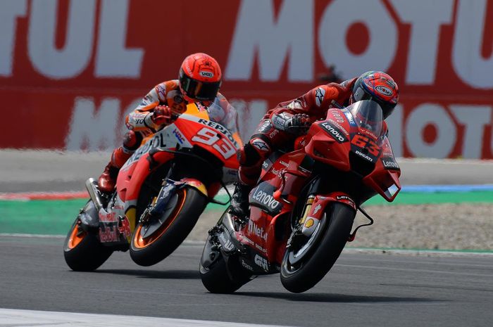 Francesco Bagnaia (#63) mampu kalahkan Marc Marquez di MotoGP Aragon 2021 (12/9)