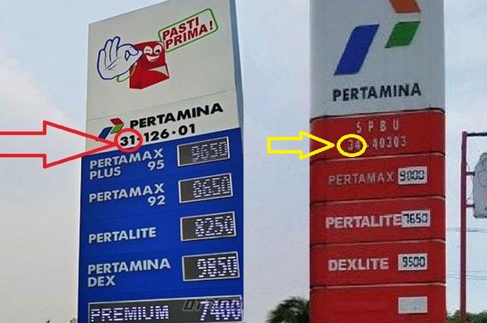 Ilustrasi kode SPBU Pertamina 31 dan 34.