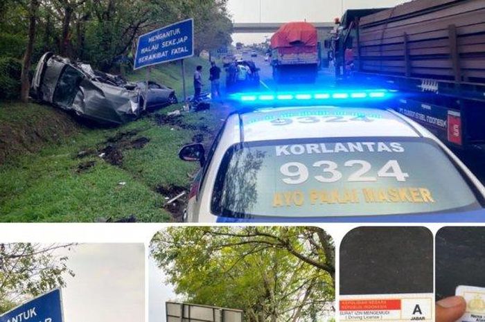 Kecelakaan Daihatsu Gran Max dan Ayla di tol Tangerang-Merak