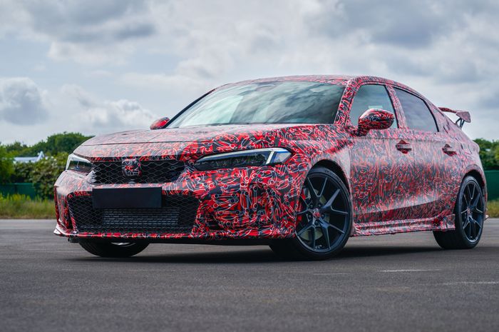 Foto teaser Honda Civic Type R yang akan meluncur 2022.