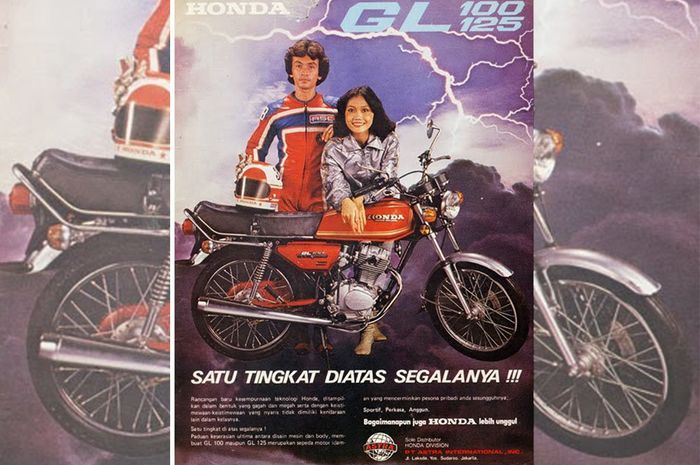 Brosur Honda GL100 dan GL125 zaman dahulu