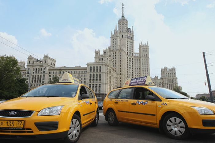Ilustrasi taksi di negara Rusia
