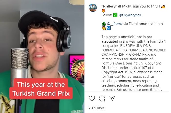 Rapper asal Inggris Formz mengomentari hasil F1 Turki 2021 dengan cara ngerap