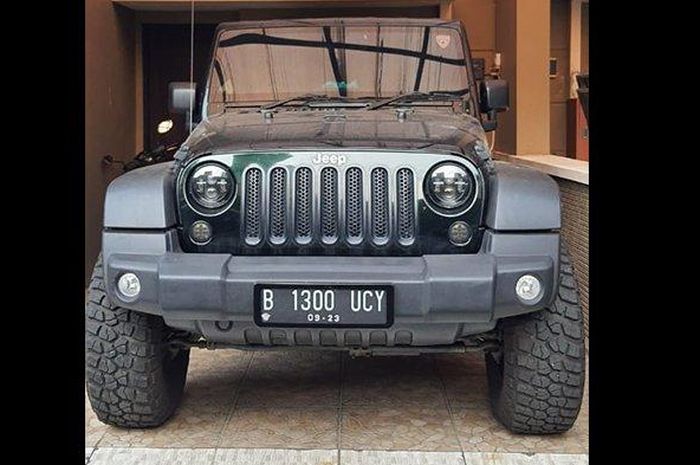 Jeep Wrangler Rubicon yang hilang di Perumahan Omaya 2, Desa Gentan, Kecamatan Baki, Sukoharjo, Jawa Tengah, (8/10/2021). 