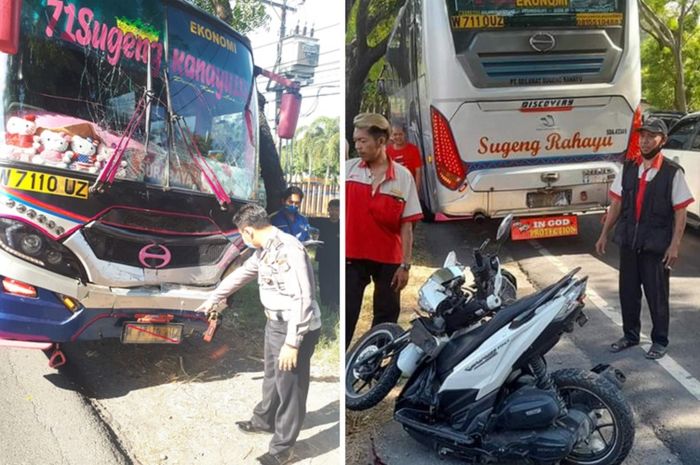 Kecelakaan Bus Sugeng Rahayu di Ngawi, Jawa Timur, Sabtu (16/10/2021)