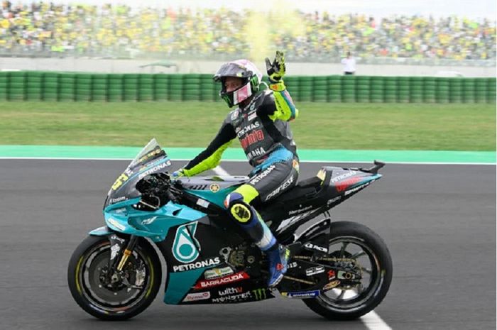 Pembalap Petronas Yamaha SRT, Valentino Rossi akan bersiap menjalani balapan kandang terakhir di MotoGP Emilia Romagna, Sirkuit Misano, Italia, 22-24 Oktober 2021.