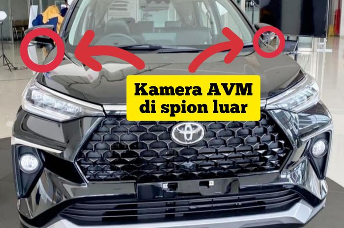 Kamera AVM di spion luar Toyota Veloz