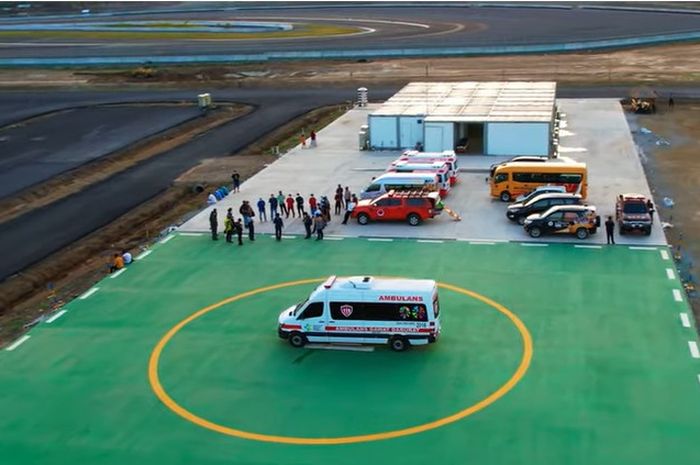 Prosesi latihan di sirkuit Mandalika jelang WorldSBK Indonesia 2021.