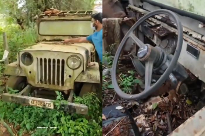 Cuplikan video penyelamatan Jeep CJ-3B yang terbengkalai dengan kondisi mengenaskan di India.