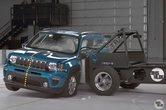 Uji tabrak yang dilakukan IIHS terhadap Jeep Renegade