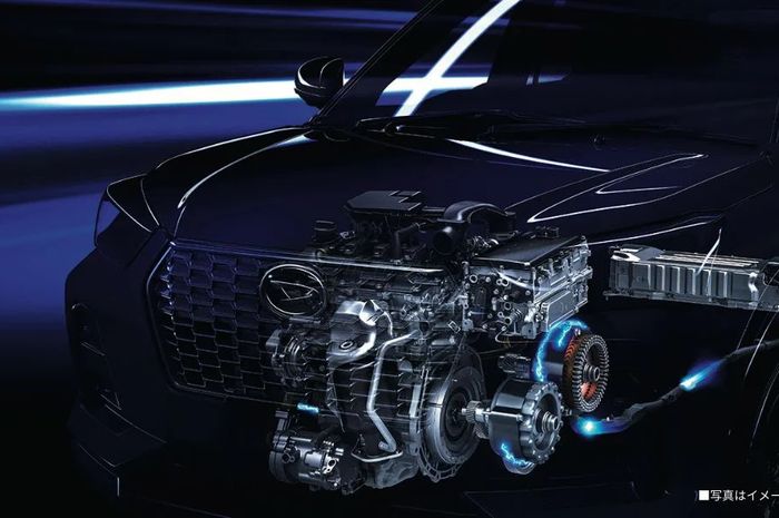 Ilustrasi mesin dan sistem e-SMART HYBRID Rocky Hybrid.