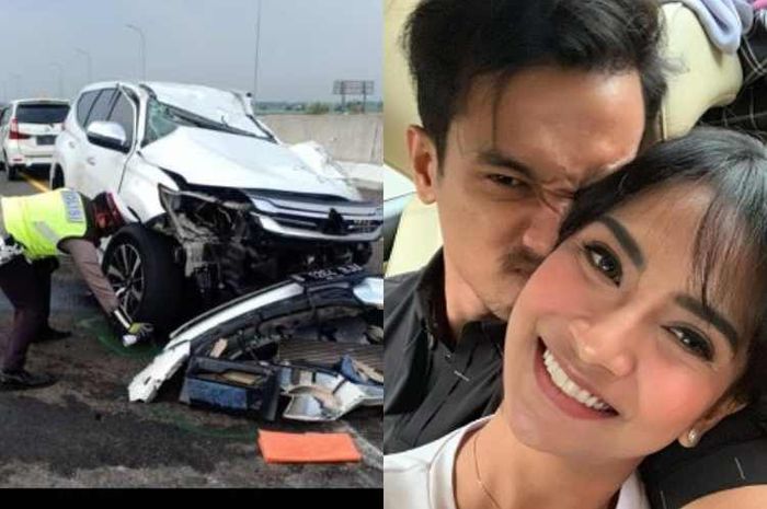 Vanessa Angel dan suami, Febri Andriansyah tewas kecelakaan Mitsubishi Pajero Sport di tol Jombang-Mojokerto