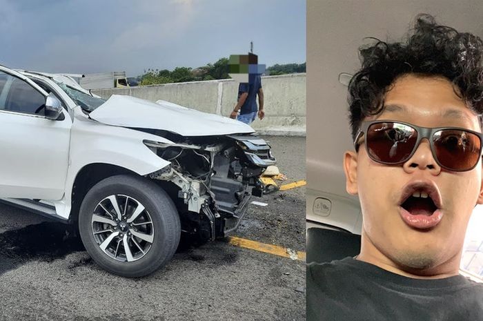 Sosok Tubagus Joddy (kanan) yang jadi sopir Mitsubishi Pajero Sport milik Vanessa Angel dan suami