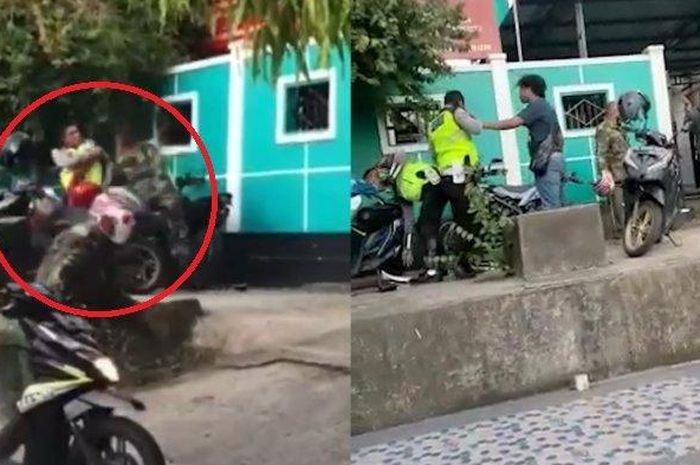 Perkelahian satu anggota TNI lawan dua anggota Polantas di Ambon, Maluku