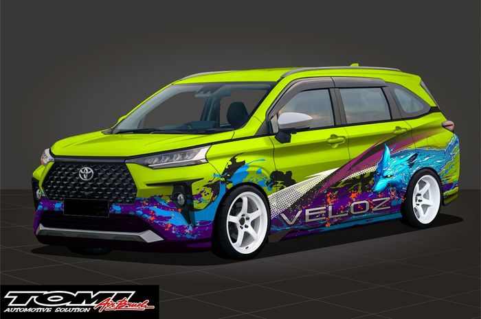 Digimod Toyota All New Veloz dengan jubah hijau dihias livery sporty