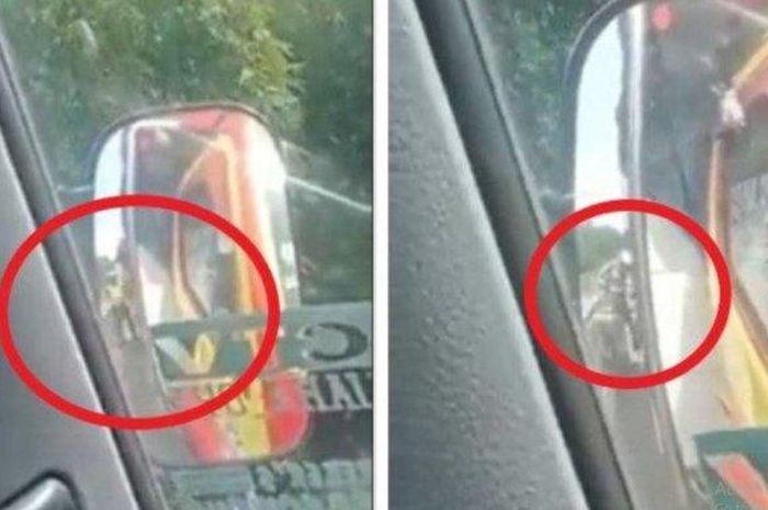 Rekaman video oknum Polantas palak buah durian ke sopir truk