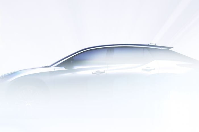 Foto teaser mobil listrik Lexus RZ yang berpotensi pakai e-Toyota New Global Architecture (e-TNGA).