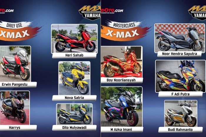 10 Peserta Yamaha XMAX lolos 40 finalis online Customaxi 2021