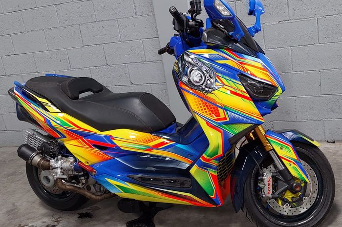 Modifikasi Yamaha XMAX ganas bermesin turbo