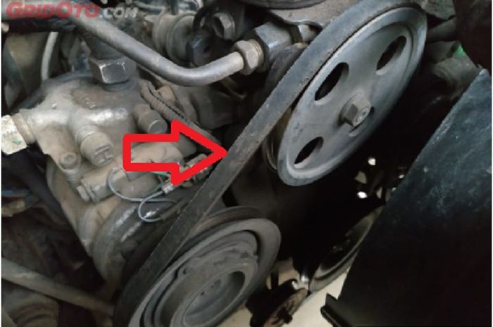 Ilustrasi Fan Belt di mobil